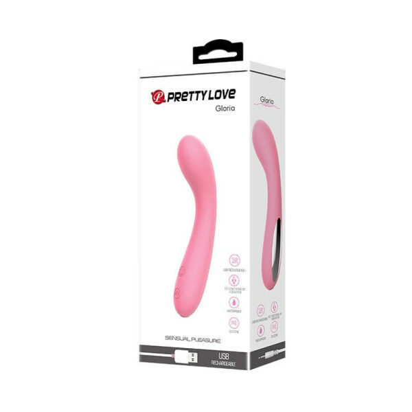 Pretty Love Gloria Rechargeable, G-spot Silicone Vibrator - Pink