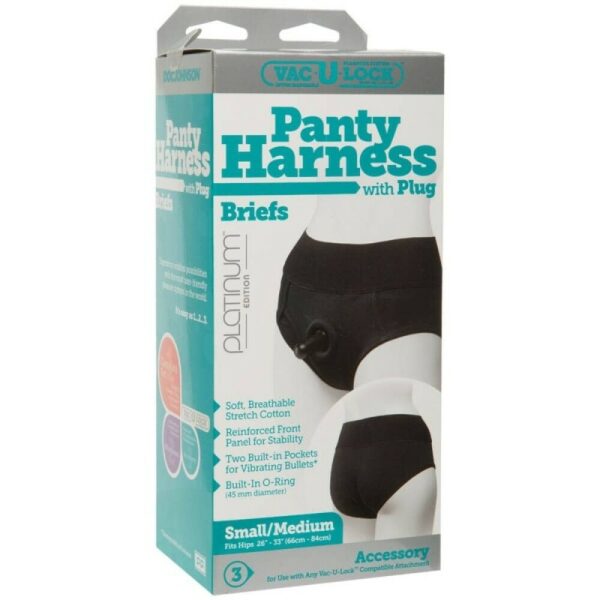 Vac-U-Lock - Panty Harness with Plug - Briefs - Large/XL