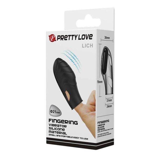 Pretty Love Lich Black-Finger Silicone Vibrator