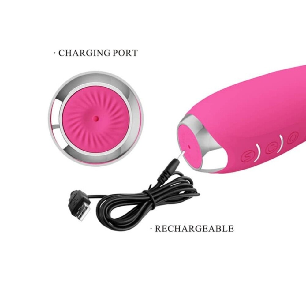 Pretty Love Molly Pink Rechargeable Rabbit Vibrator - Image 3