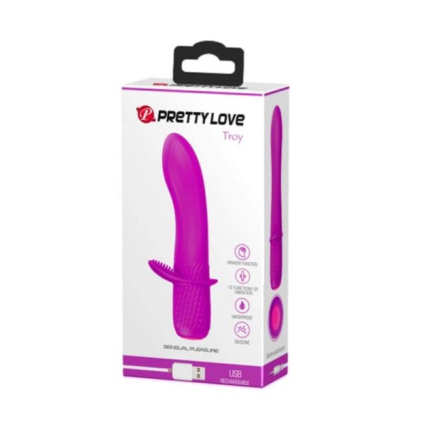 Pretty Love Troy Purple Rechargeable Vibrator