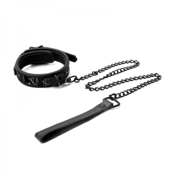 Sinful - 1'' Collar - Black with Leash