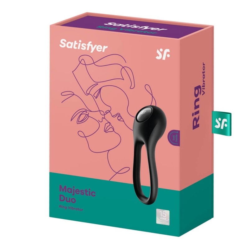 Satisfyer Majestic Duo Cock Ring Rechargeable Black