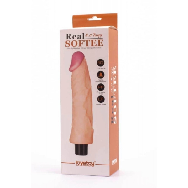 8.3" Real Softee Vibrating Dildo 3