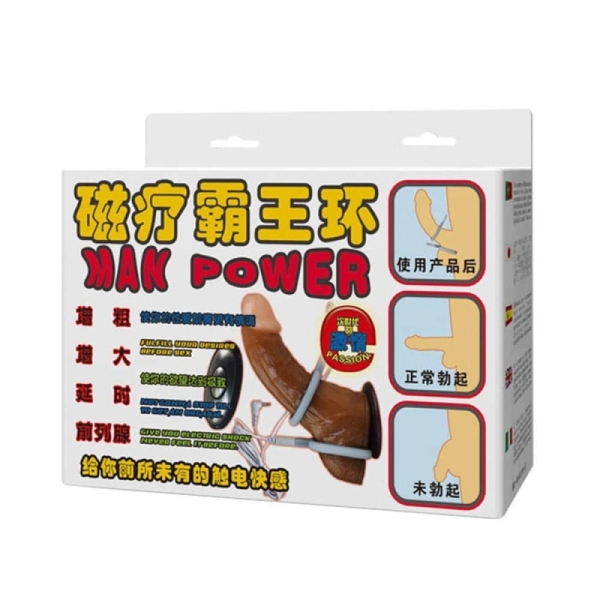 Multi Function Electro Sex Kits Massager With 2 Penis Enhancing Rings