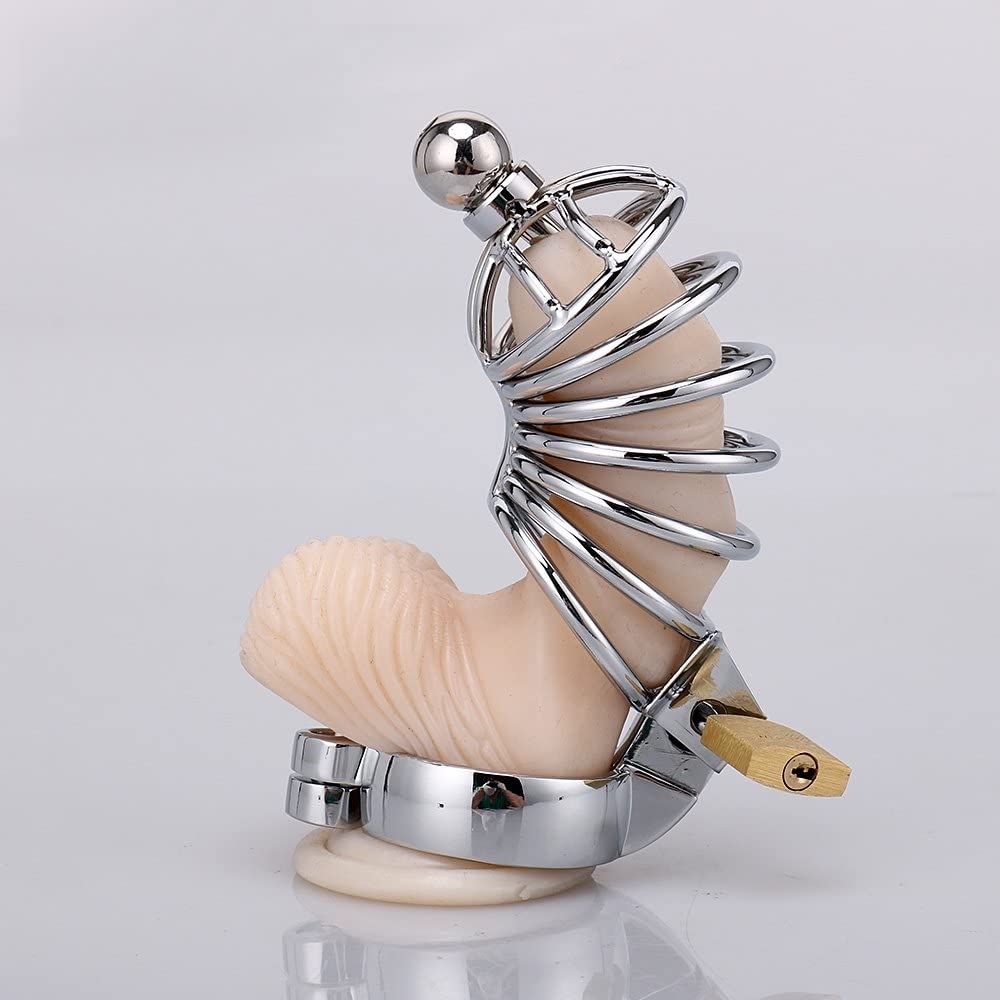 Chastity Cage With Urethral Dilator Torture - Image 2