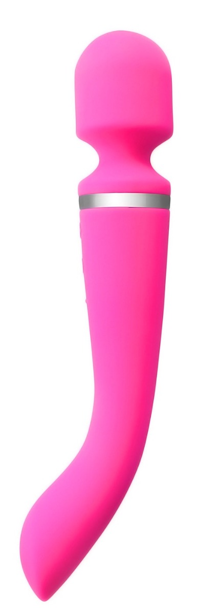 Silicone Rechargeable Vibrator Massage Elina With 2 Vibrating Heads 20 Vibration Modes - Pink