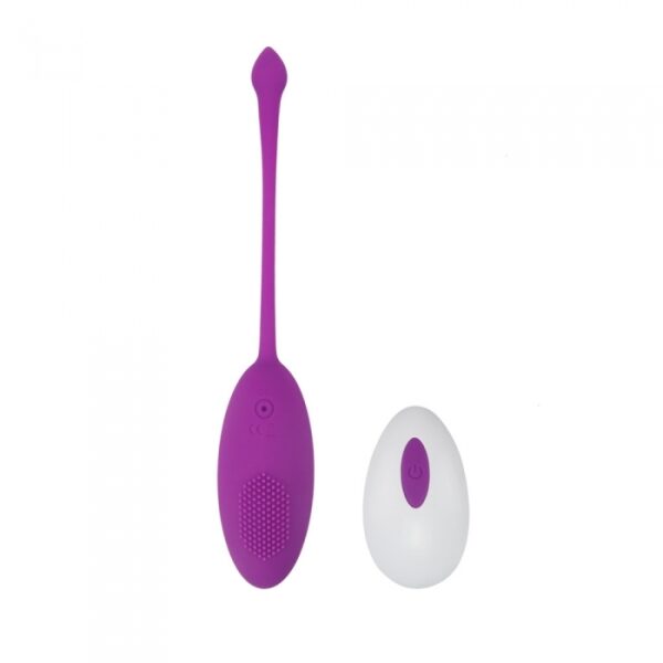 Wireless Silicone Egg Vibrator Kate 12 Vibration Modes USB Rechargeable - Purple