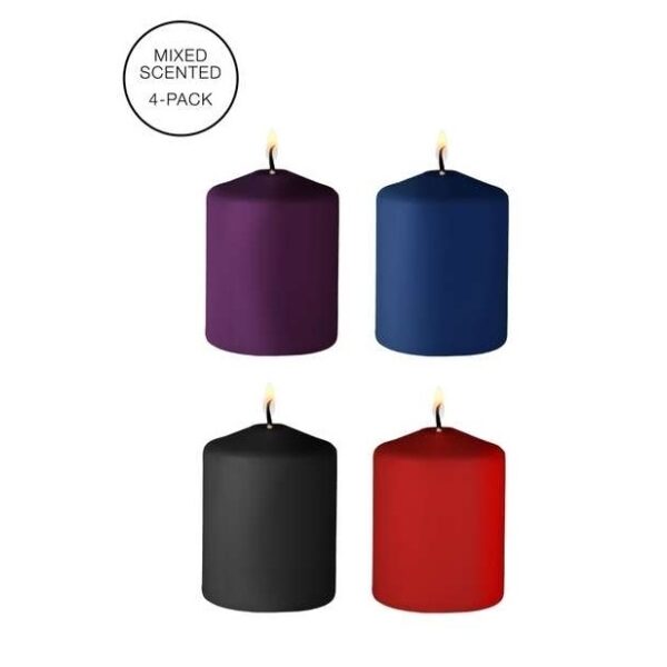 Set of 4 Candles Tease Candles Mix Scented