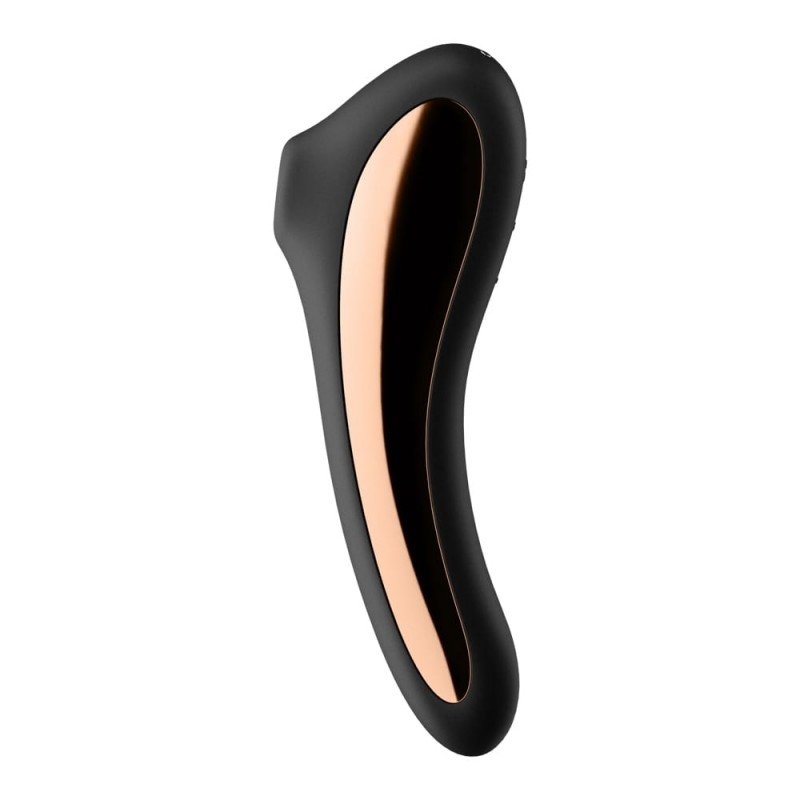 Satisfyer Dual Kiss green Rechargeable App Controlled Long Distance Vibrator - Black - Image 4