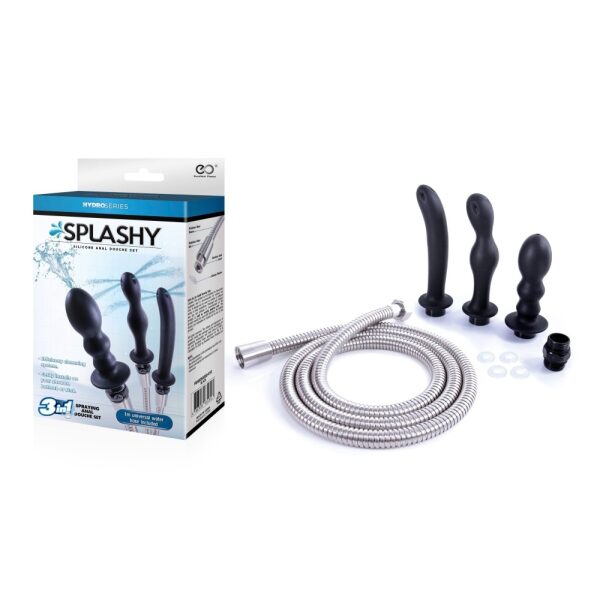 Hydro Series-spashy 3 Butt Plugs With Hose Kit