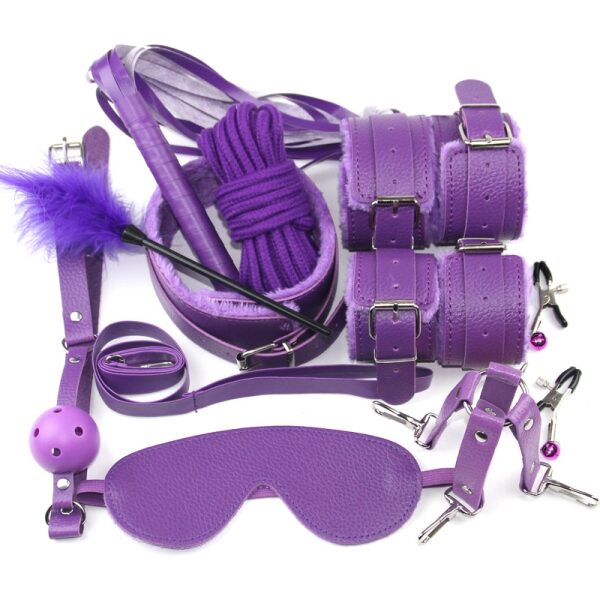 BDSM Set 10 Pieces - Purple