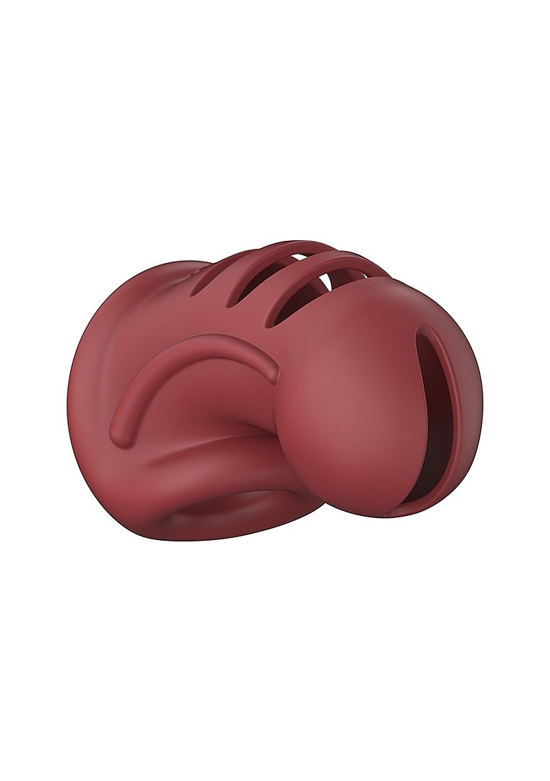 Ultra Soft Silicone Chastity Cage - Red