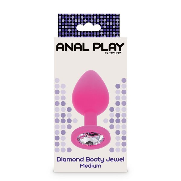Diamond Booty Jewel Medium-Silicone Butt Plug - Assorted Colors