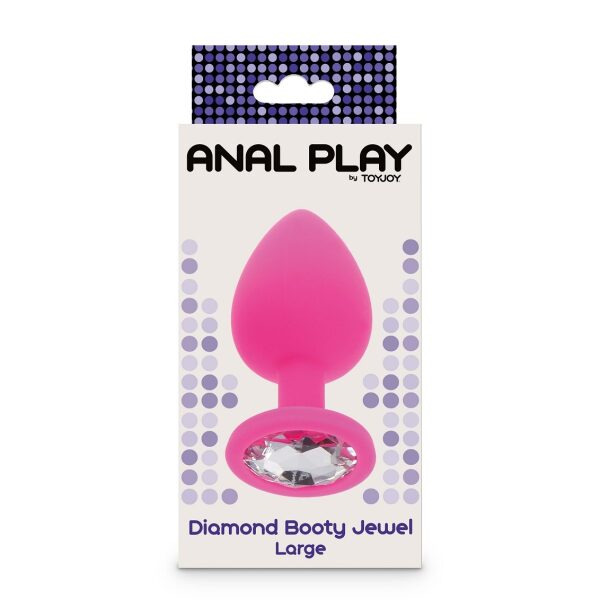 Diamond Booty Jewel Large-Silicone Butt Plug - Assorted Colors