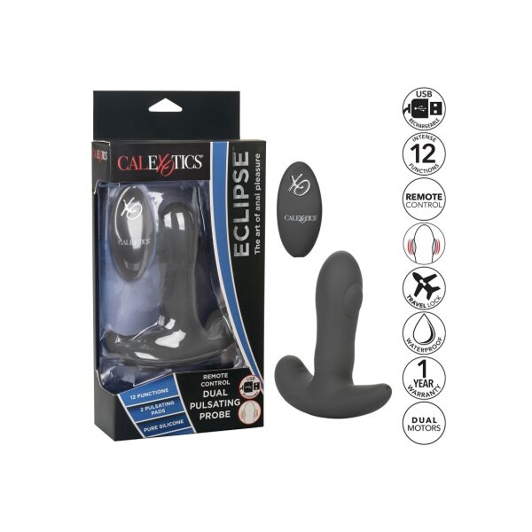 Dual Pulsating Remote Rechargeable Silicone Anal Probe