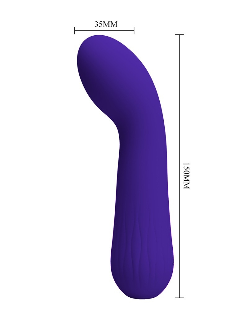Faun G Spot Silicone Vibrator, 12 Vibrating Modes, USB Rechargeable - Violet - Image 4