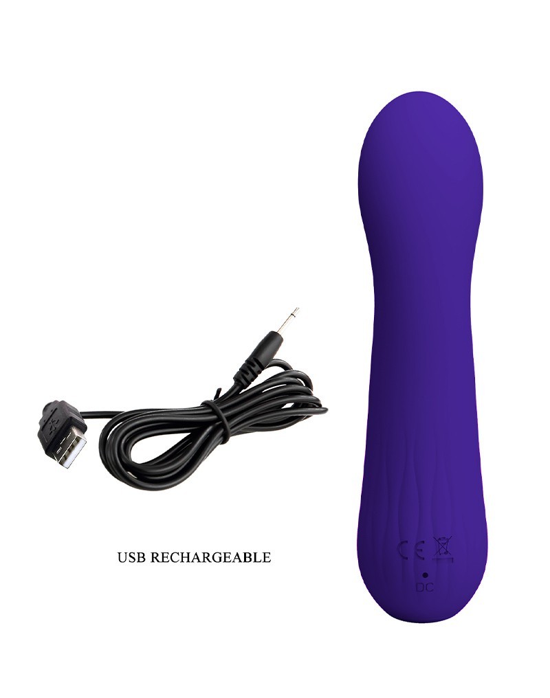 Faun G Spot Silicone Vibrator, 12 Vibrating Modes, USB Rechargeable - Violet - Image 5