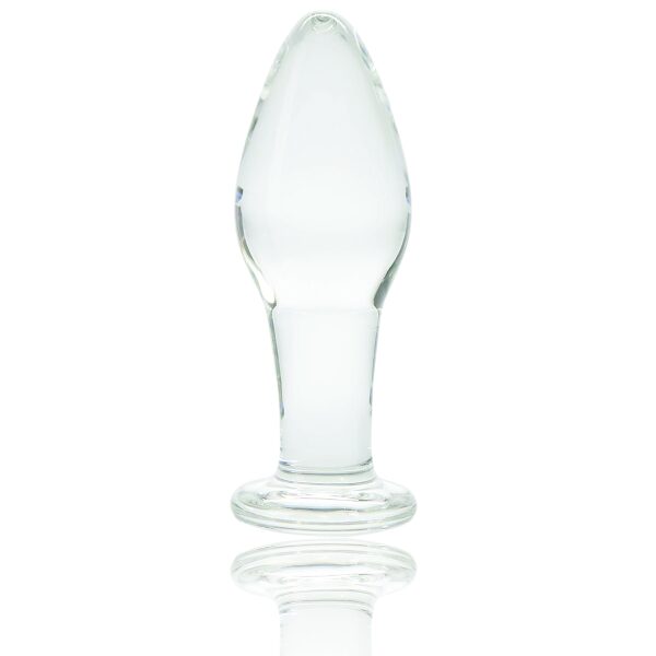 Premium Glass Anal Plug No. 1 - Clear. 10 cm