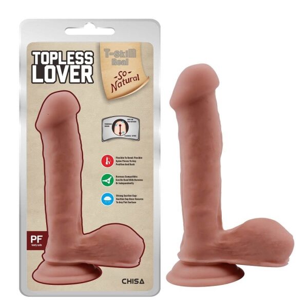 Topless Lover, Real Feel 19,2 cm Dildo - Flesh