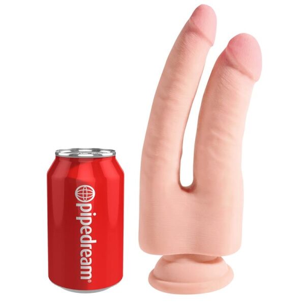 King Cock Plus 9.5" Triple Density Double Penetrator Cock - Flesh