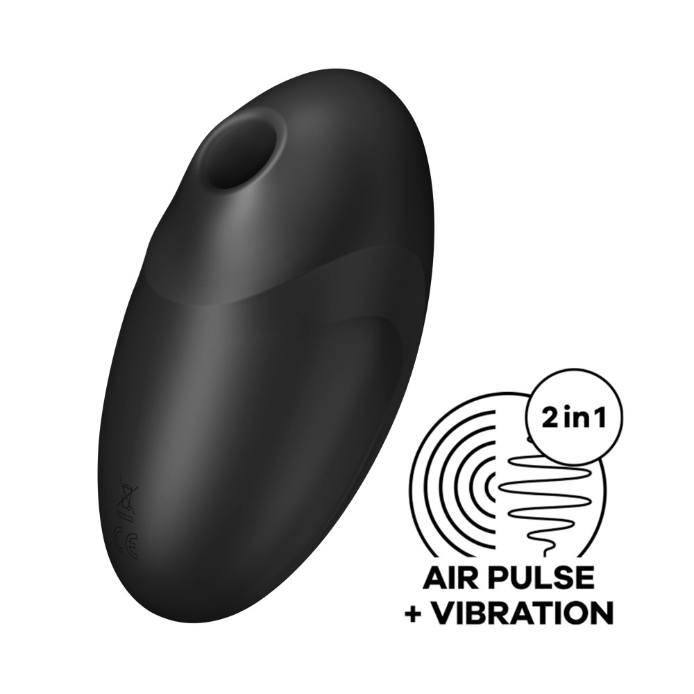 Satisfyer Vulva Lover 3 Stimulator & Vibrator - Black