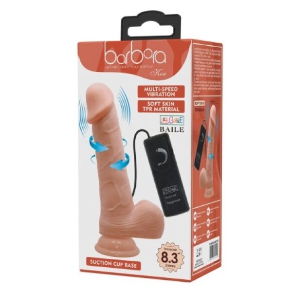 Barbara Ken Multi-Speed Rotating Vibration Dildo 7.8"