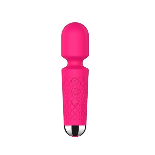 Luna Massage Mini Silicone Wand Vibrator 20 Vibe Modes+8 Speed, USB Rechargeable - Assorted Colors