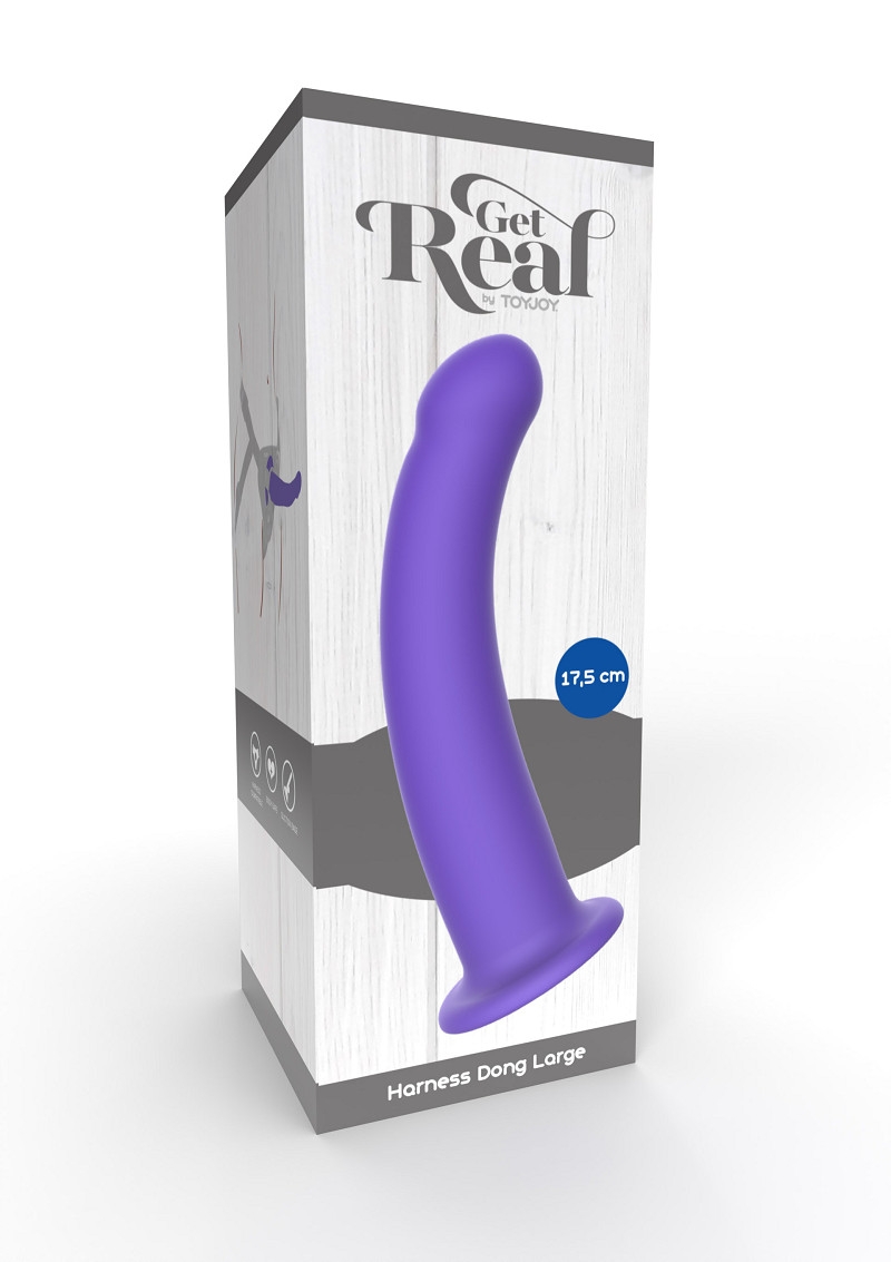Get Real Harness Dong Large - Purple