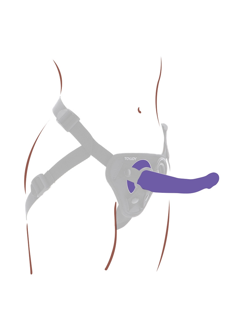 Get Real Harness Dong Large - Purple - Image 2