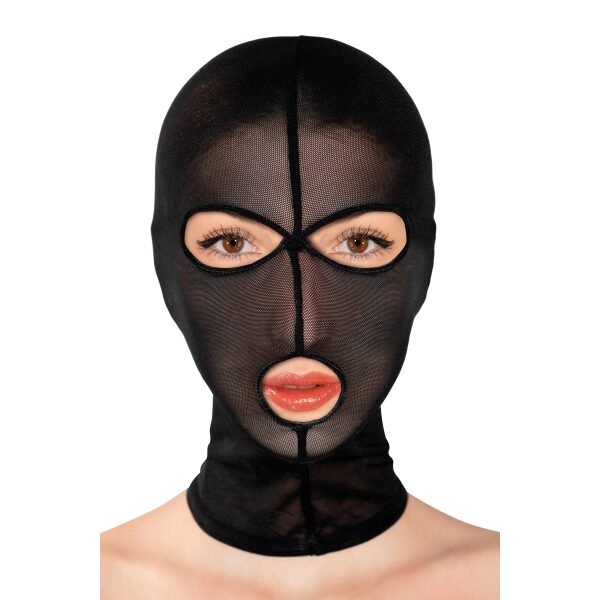 Transparent Fine Mesh Mask, Black