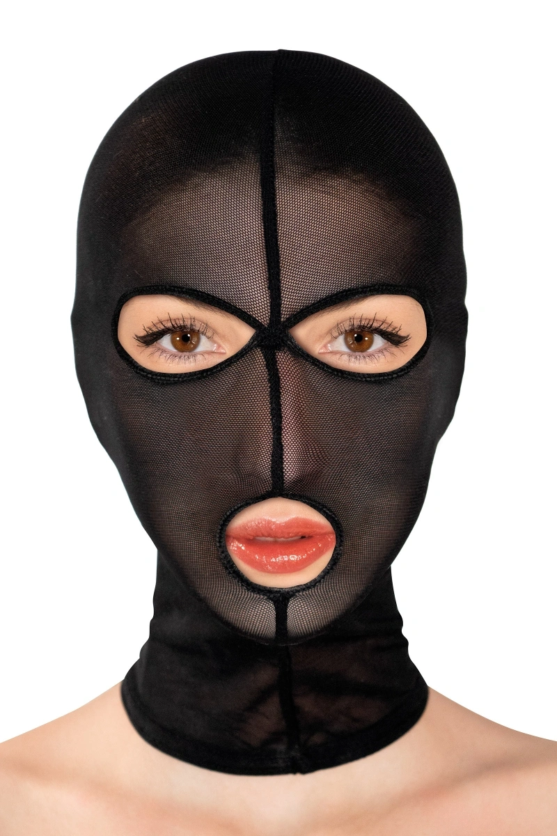 Transparent Fine Mesh Mask, Black