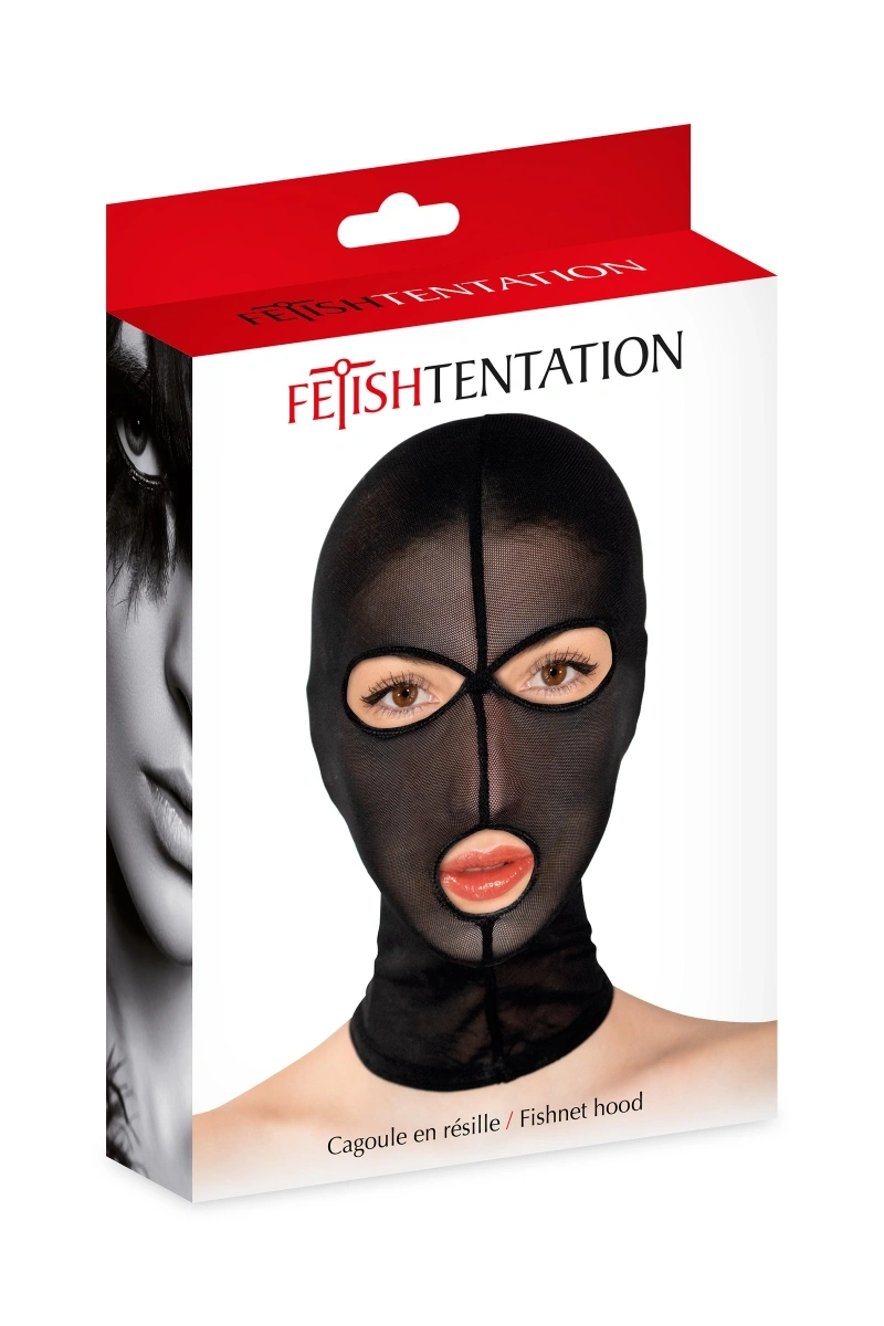 Transparent Fine Mesh Mask, Black - Image 2
