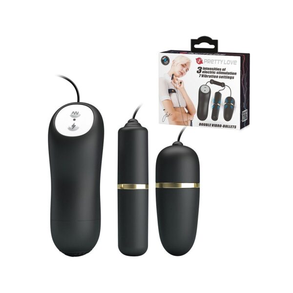 Pretty Love - Electric Stimulation Bullets Set - Black