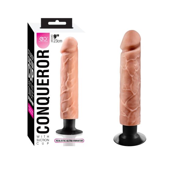 Conqueror 9" Multi Speed Vibrator - Flesh