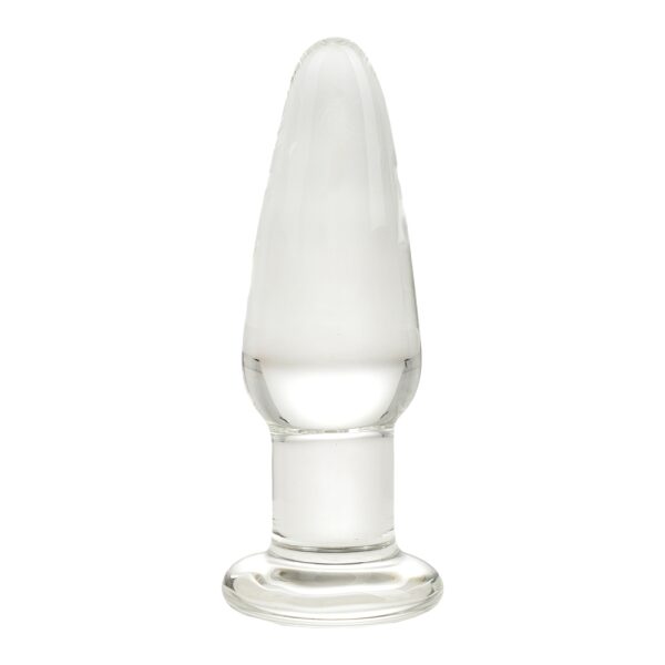 Anal Glass Plug No. 3, Premium Glass, Clear - 11.5 cm