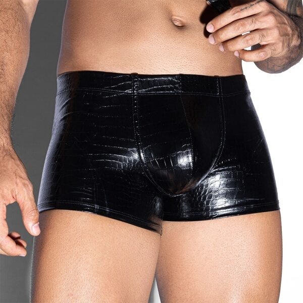 Men's Snake Effect Boxers, Black, S/M