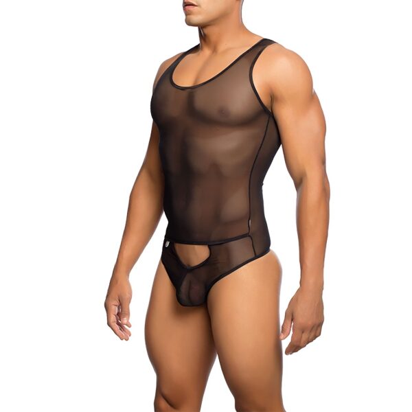 Sexy Tulle Style Bodysuit, Black