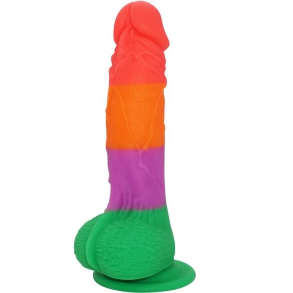 Liquid Silicone 4 Color Suction Cup Dildo