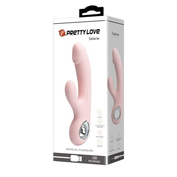 Pretty Love Selene Pink Rechargeable Silicone Rabbit Vibrator