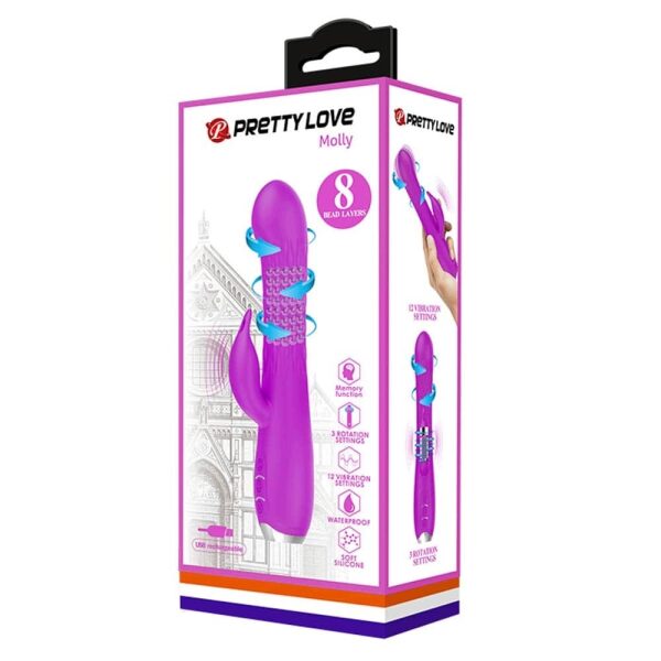 Pretty Love Molly Purple Rechargeable Rabbit Vibrator