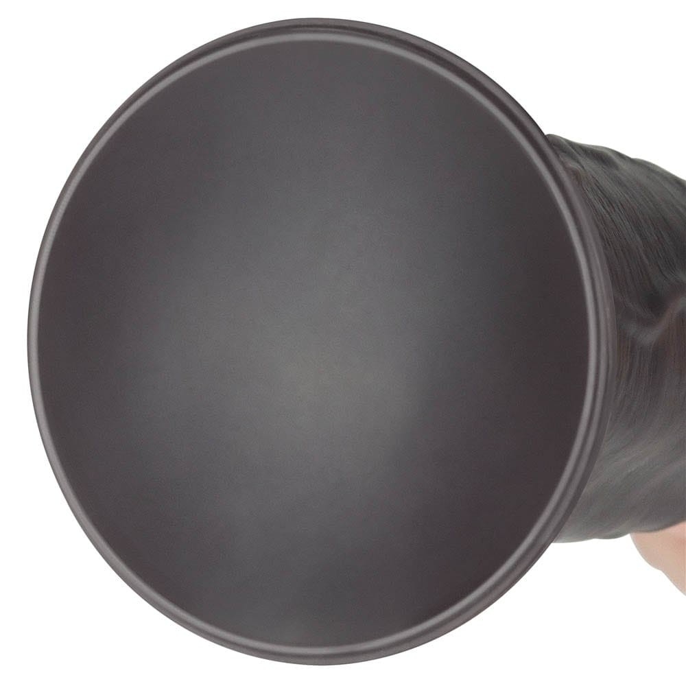 8.0" Dual Layered Platinum Silicone Rotator & Vibrating Rechargeable Cock - Brown - Image 6