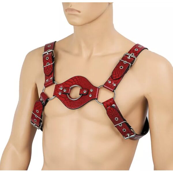 Chest Harness System for Men, Red - S-L