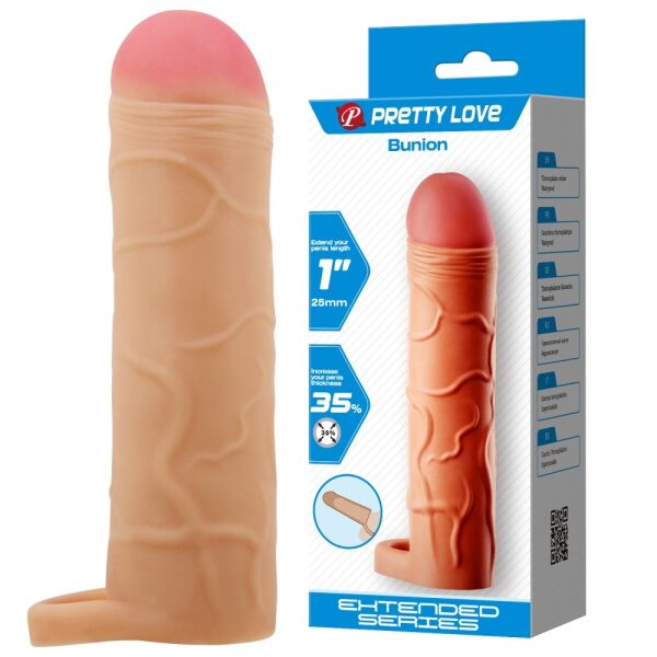 Pretty Love Bunion Real Feel Penis Sleeve Extender - Flesh