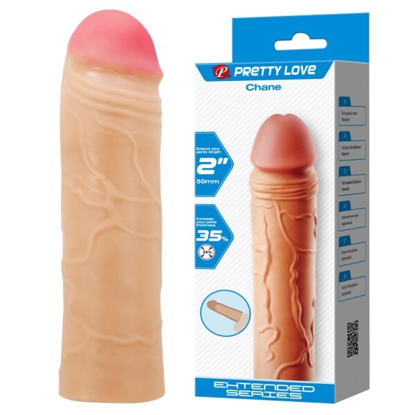Pretty Love Chane Real Feel Penis Sleeve Extender - Flesh