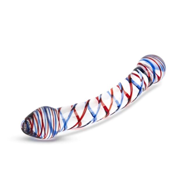 Dildo Swirl Double Head, Glass Premium- 20 cm