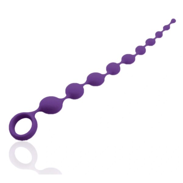 Fantasy Anal Beads, Silicone, Light Purple, 35.5 cm