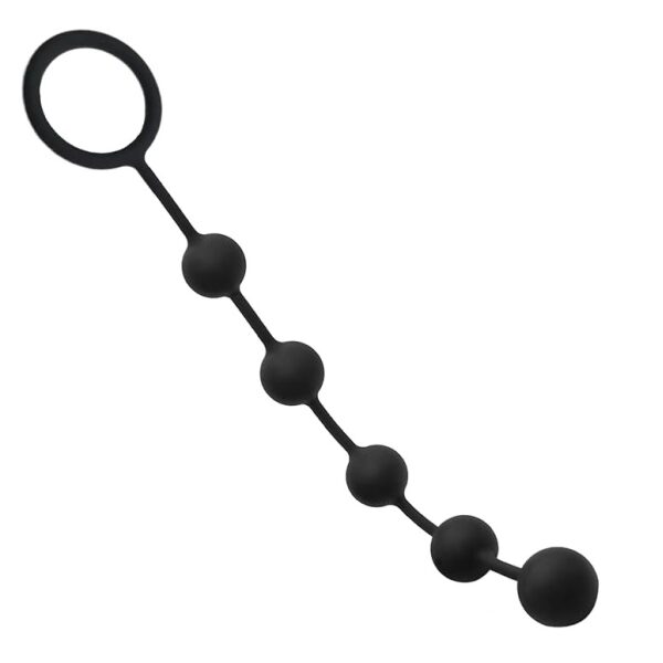 Anal Beads Cipher Beads, Silicone, Black, 32 cm