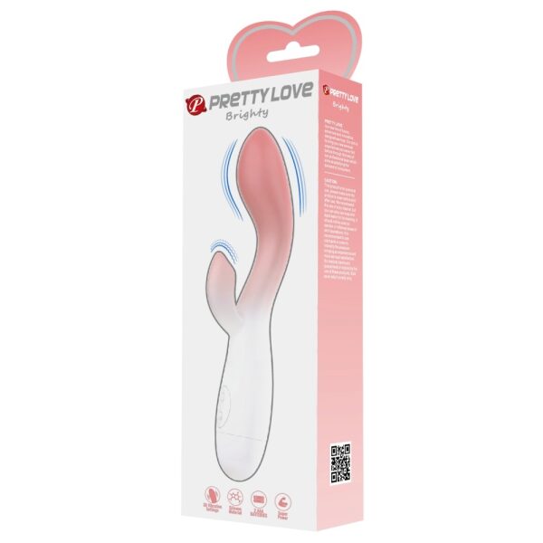 Pretty Love - Brighty G- Spot Rabbit Silicone Vibrator - Pink/White
