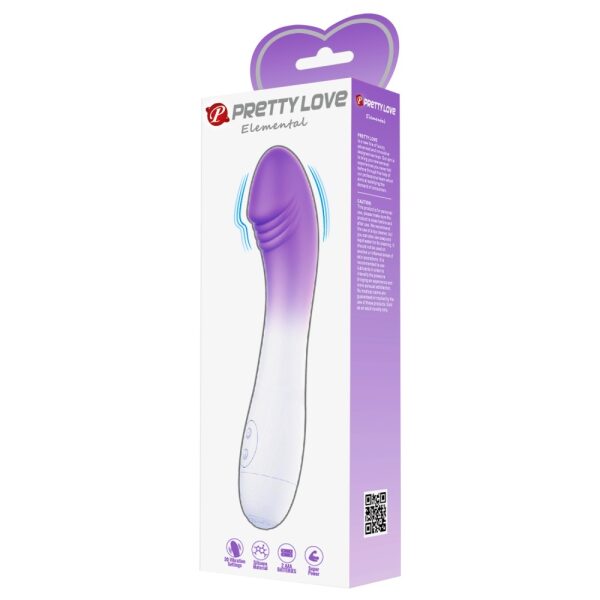 Pretty Love-Elemental Silicone G-Spot Vibrator - Purple/White